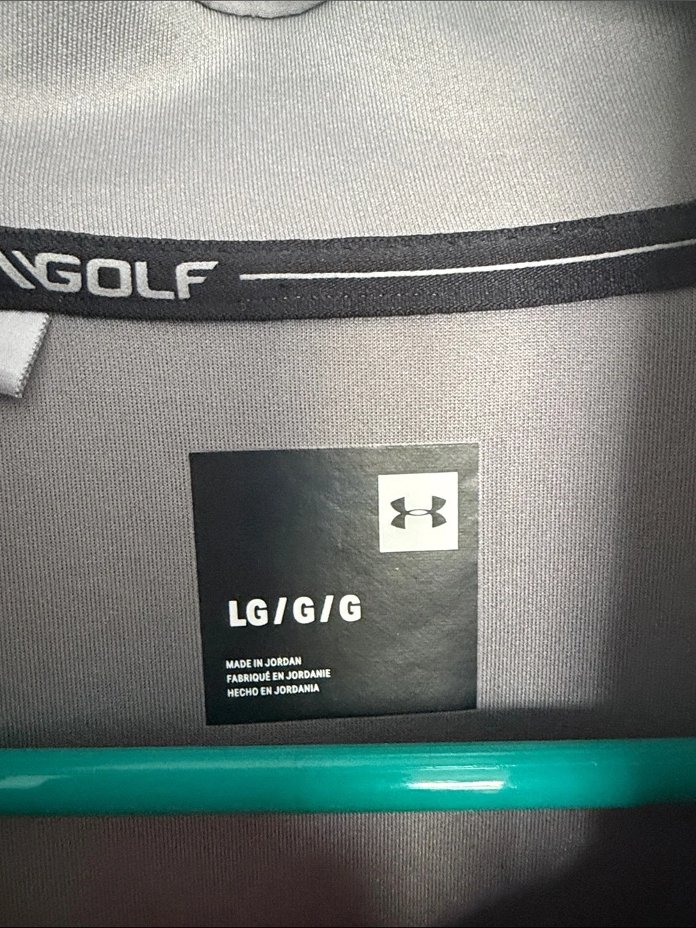 Under Armour Grey and Light Grey Quarter-Zip Performance Pullover with Red Zip